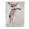 Wall Art | Wall Hanging | Home Decor | Black Red Stag Study l