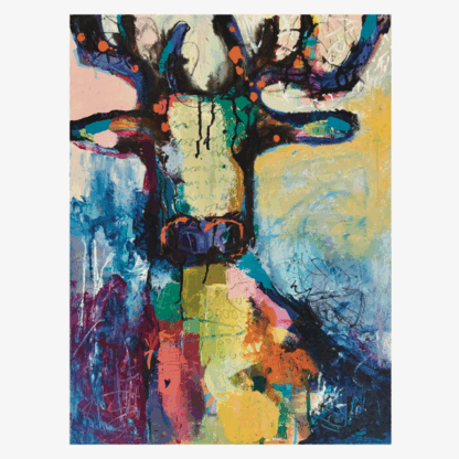 Abstract Art | Struan -  Flowing Water | Animal | Deer | Original Artwork