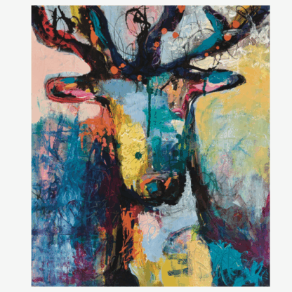 Abstract Art | Torin - Chief & Thunder | Animal | Deer | Original Artwork