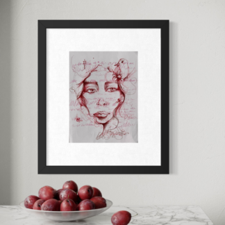 Whisper | Original Artwork | Artist Study Sketch | Red