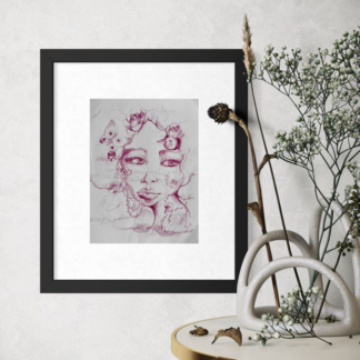 Dreaming of Roses | Original Artwork | Artist Study Sketch | Red